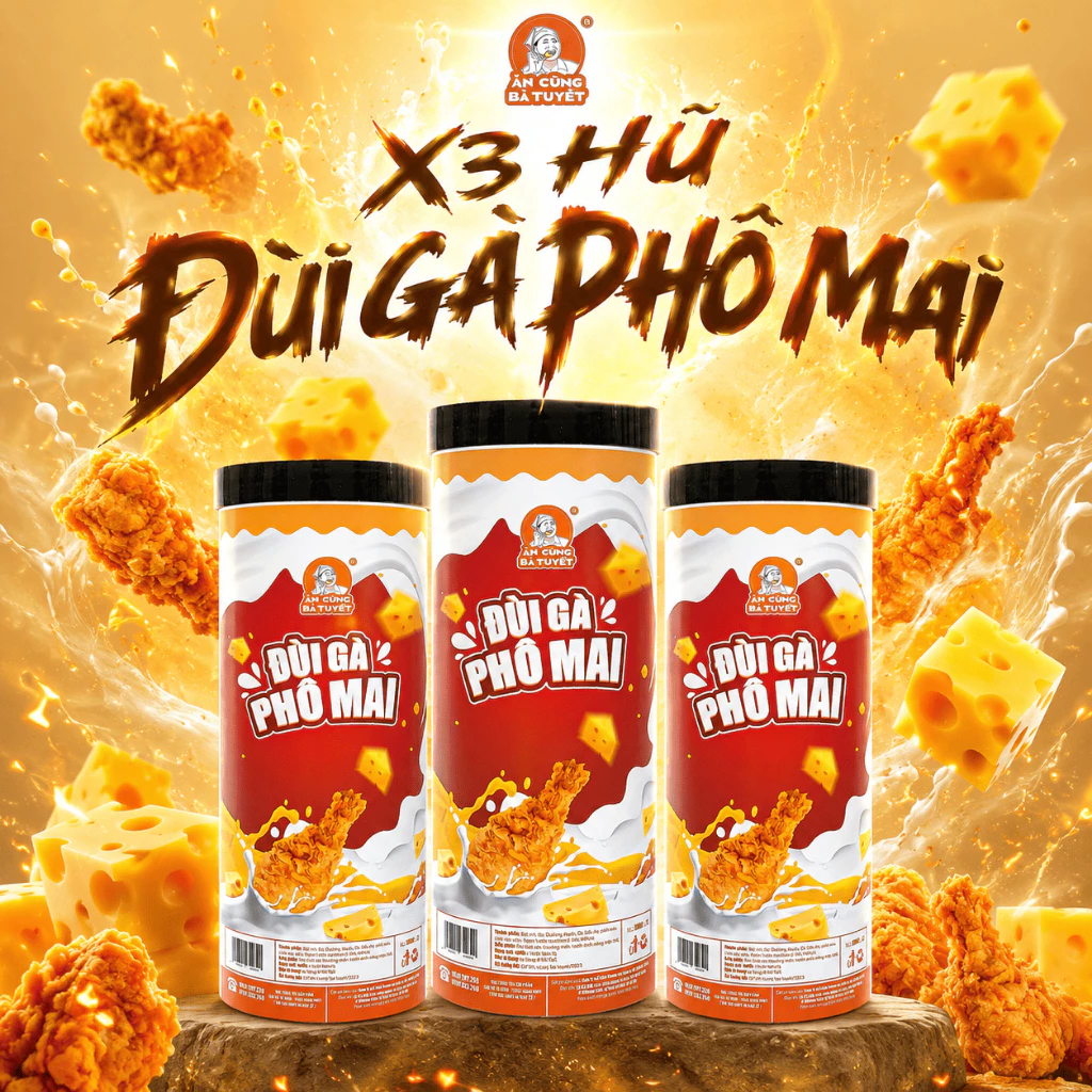 Combo Bà Tuyết x3 Đùi Gà Phô Mai